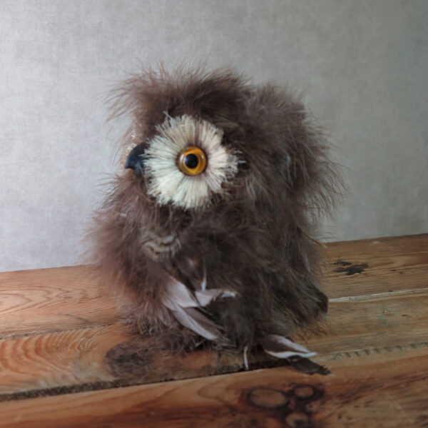 brown feather owl home decor side