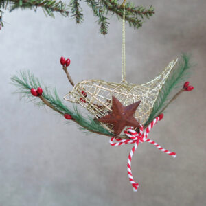 gold wire bird ornament side 2