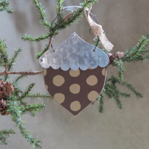 primitives by kathy acorn ornament polka dot
