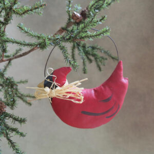 red cardinal bird ornament