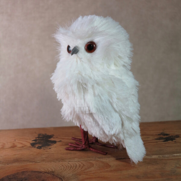 small snowy owl home decor winter side