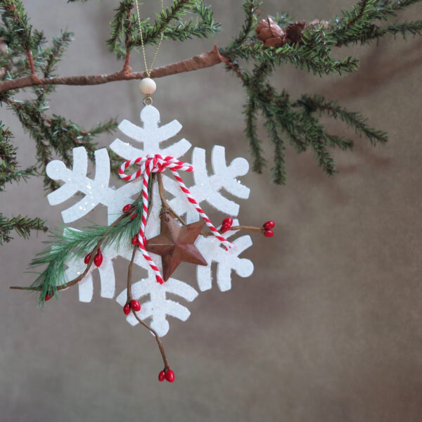 wood snowflake ornament by sarah binder