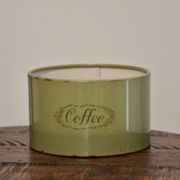 Green Coffee Tin Front