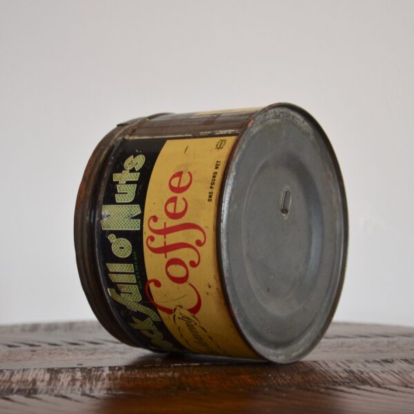 Vintage Chock Full O Nuts Coffee Tin Yellow Green Red Bottom