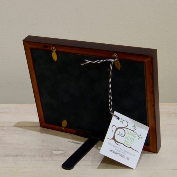 Cherry Photo Frame with Embossed Copper Matte for two photos back view