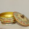 Vintage Flower Pattern Tin Lid Propped