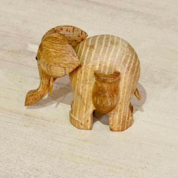 Wooden Elephant Side View