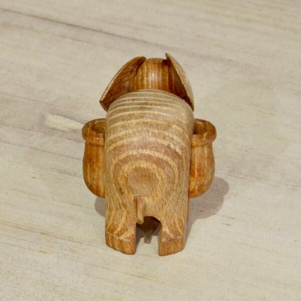 Wooden Elephant Back View